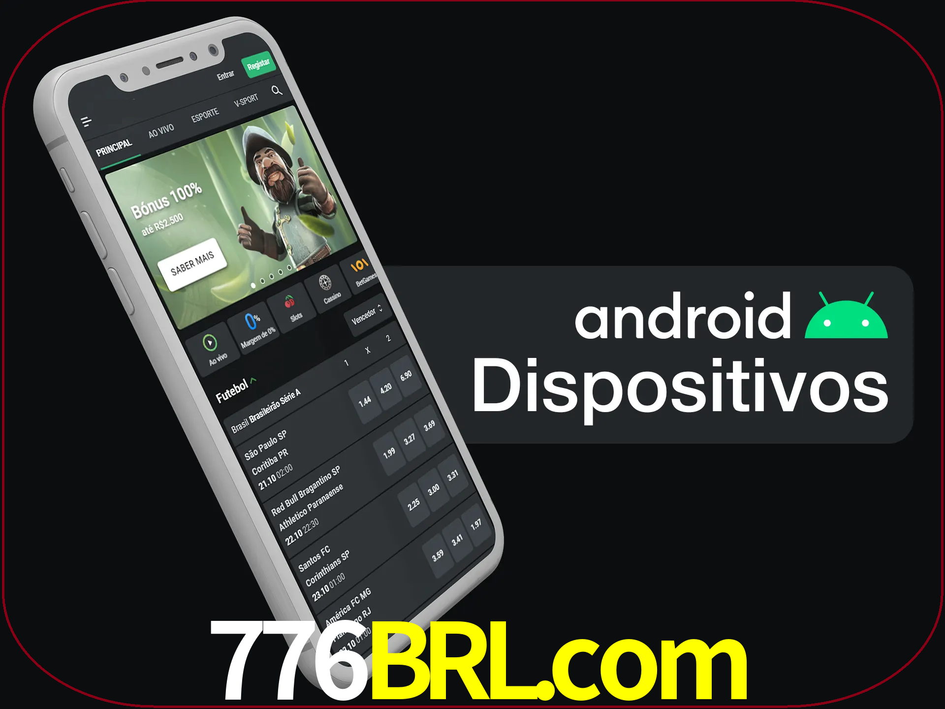 O aplicativo suporta a maioria de todos os dispositivos Android.