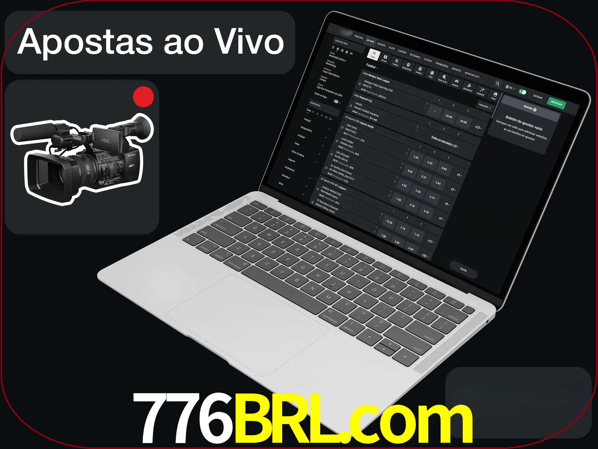 Aposte em formato ao vivo em nosso site.