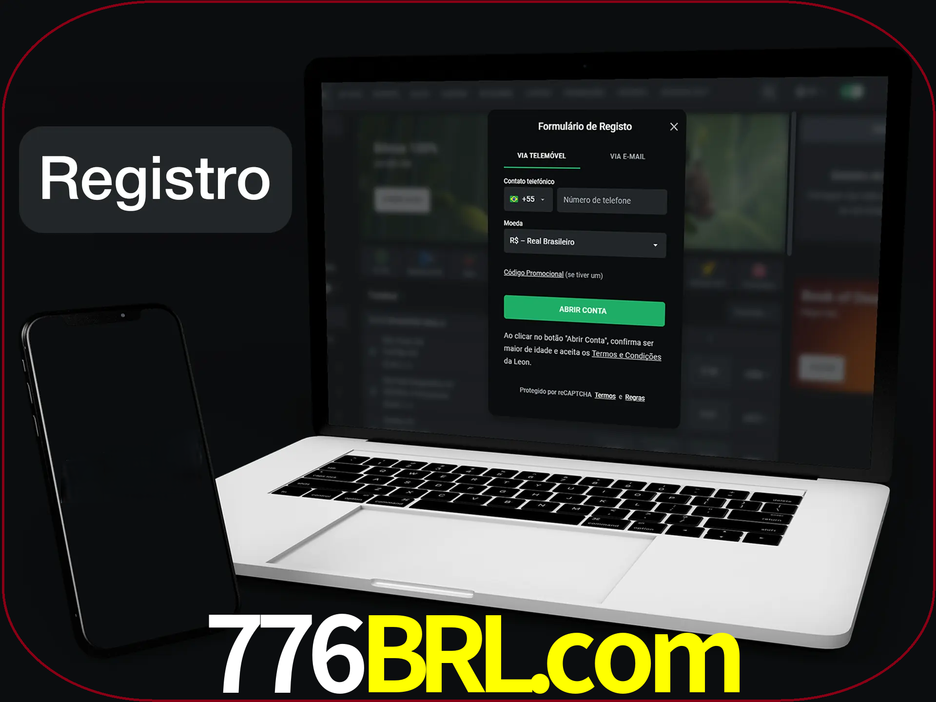 O registro na LeonBet é simples.