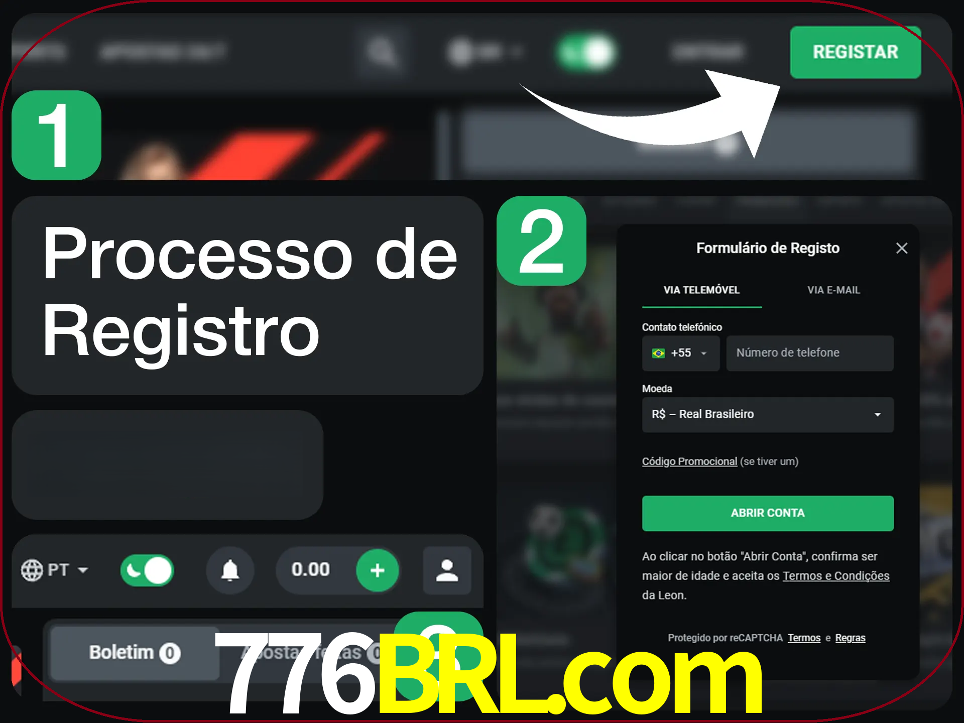 O processo de registro na LeonBet é simples.