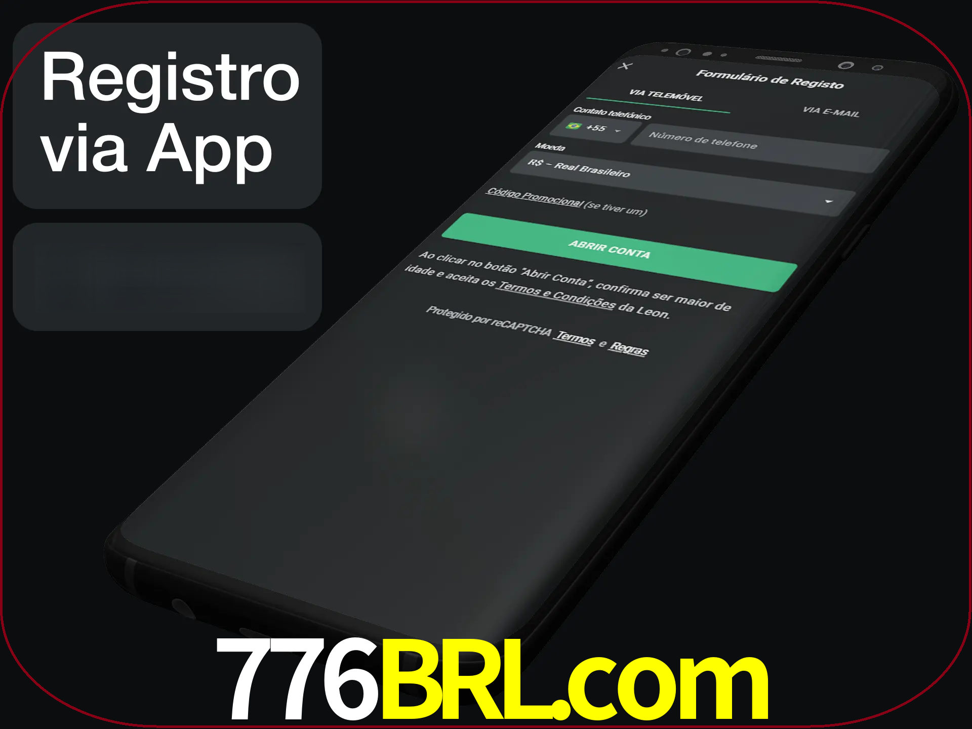 Registre-se quiclly em LeonBet usando o aplicativo.